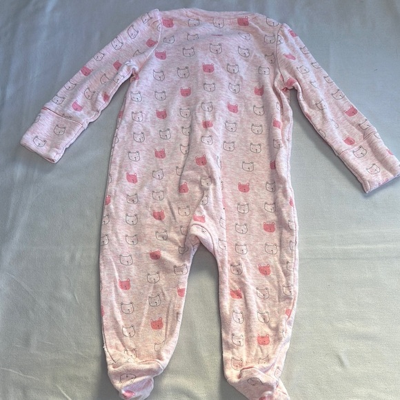 GAP Baby - Pink Baby Convertible Onesie Sleeper with Bear Pattern - Picture 4 of 4